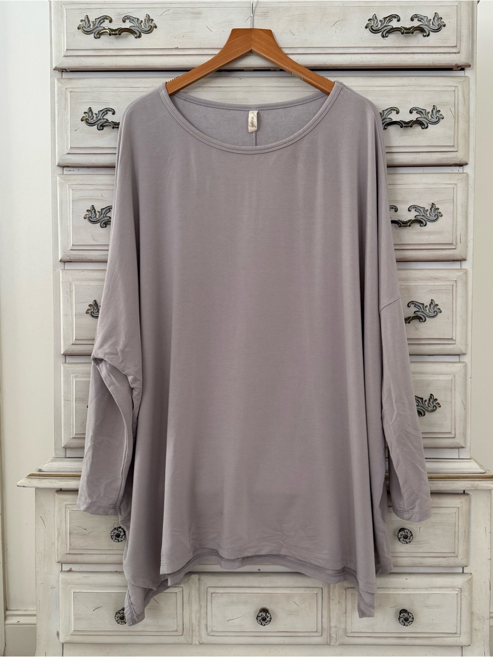 Vici Grey Oversized Dolman Long Sleeve Top